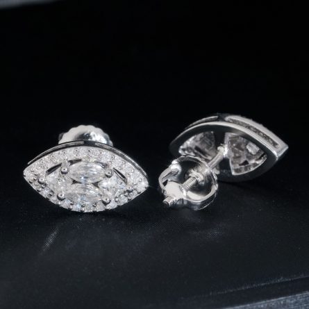 Diamond Hair Cross-Border High-End Earrings Hot-Selling Hip-Hop 925 Silver Mossanite Men And Women Trendy Hiphop Earrings Accessories - Image 3
